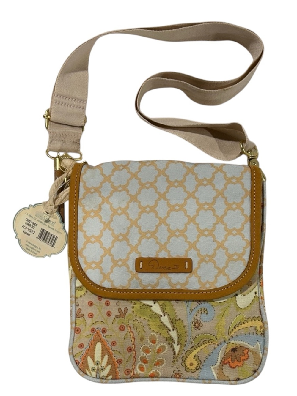 Chic Beige and Brown Crossbody Bag